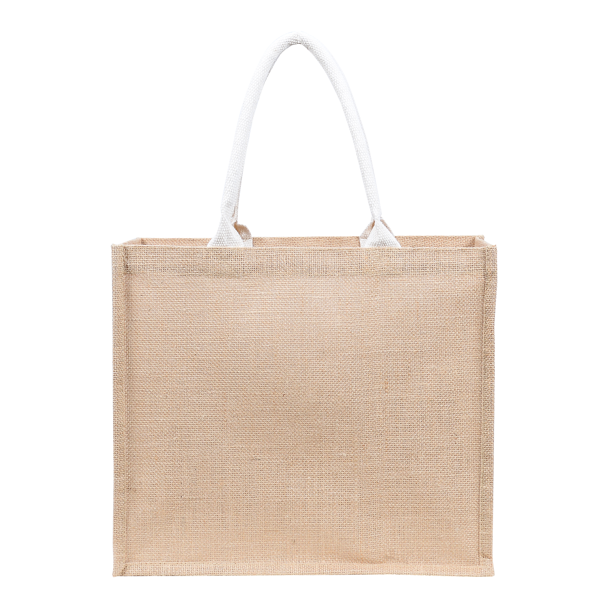 Jute Laminated Bag with Natural Canvas Pocket JT-CAN-PKT | Jute